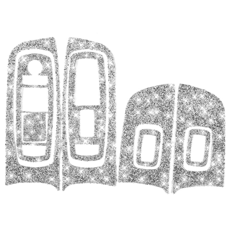 For Dodge Charger 2011-2014 9pcs/Set Car Window Lift Panel Diamond Decorative Sticker, Left-hand Drive by buy2fix