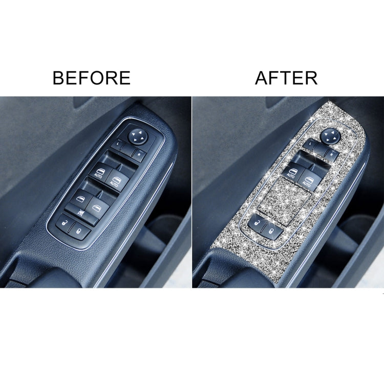 For Dodge Charger 2011-2014 9pcs/Set Car Window Lift Panel Diamond Decorative Sticker, Left-hand Drive by buy2fix