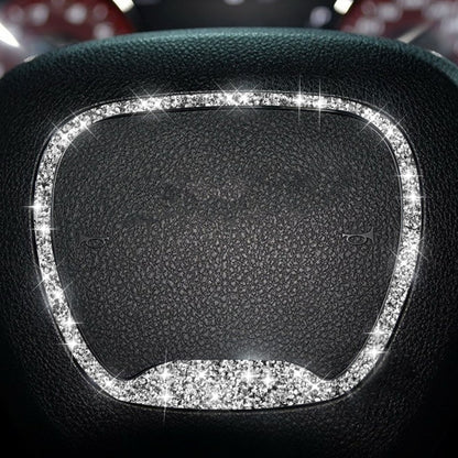 For Dodge Challenger 2015-2021 Car Steering Wheel Diamond Decorative Sticker, Left and Right Drive by buy2fix