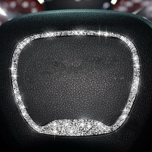 For Dodge Challenger 2015-2021 Car Steering Wheel Diamond Decorative Sticker, Left and Right Drive by buy2fix