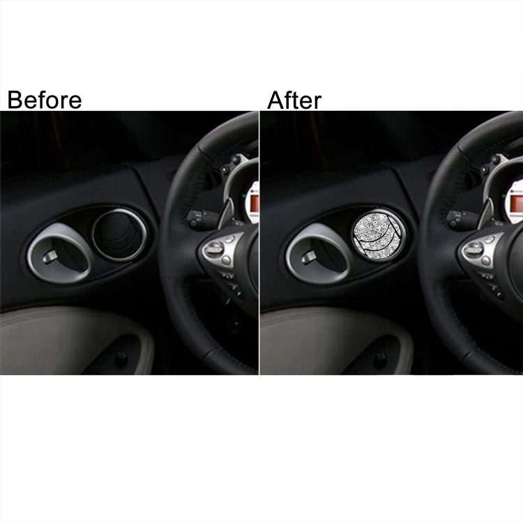 For Nissan 350Z 2006-2009 10pcs Car Left and Right Exhaust Port Diamond Sticker,Left and Right Drive Universal by buy2fix