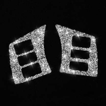 For Nissan 350Z 2006-2009 Car Steering Wheel Button Frame Diamond Sticker,Left and Right Drive Universal by buy2fix