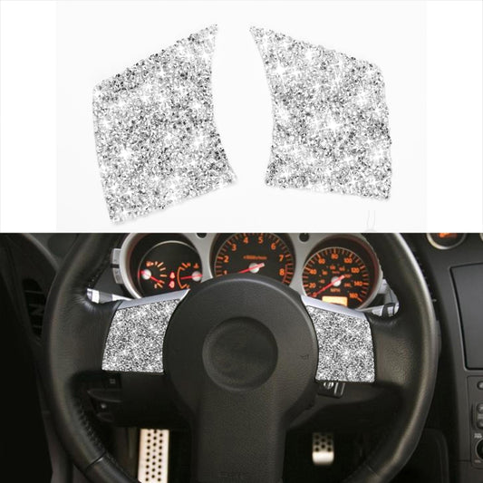 For Nissan 350Z 2006-2009 Car Steering Wheel Diamond Sticker,Left and Right Drive Universal by buy2fix