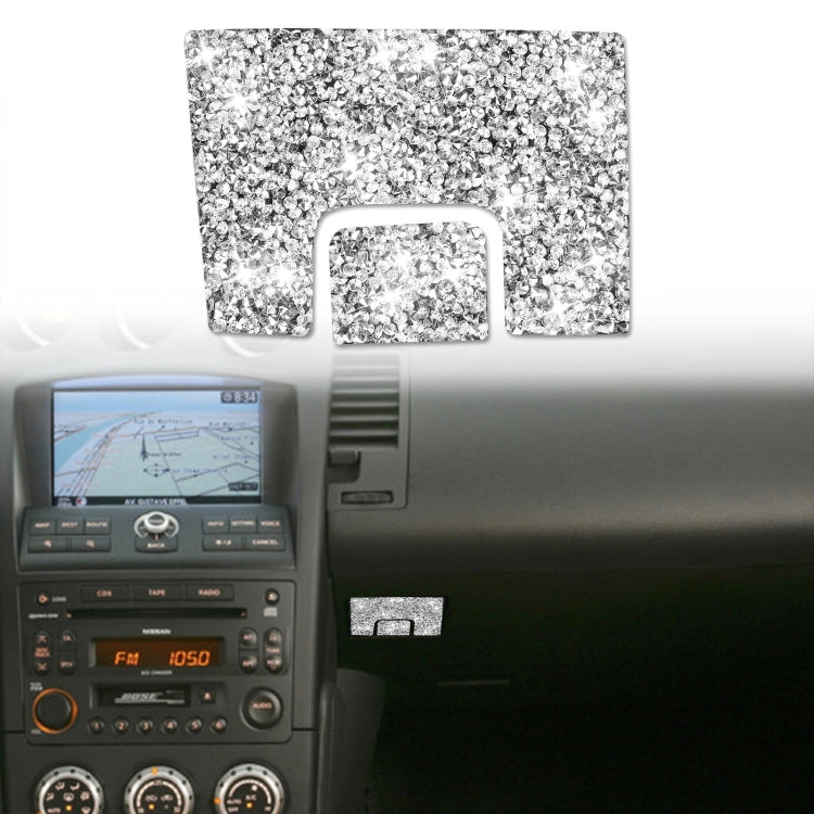 For Nissan 350Z 2006-2009 Car Passenger Storage Door Handle Diamond Sticker,Left and Right Drive Universal by buy2fix