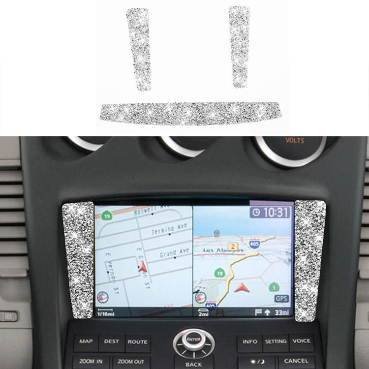 For Nissan 350Z 2006-2009 Car Navigation Frame Diamond Sticker,Left and Right Drive Universal by buy2fix