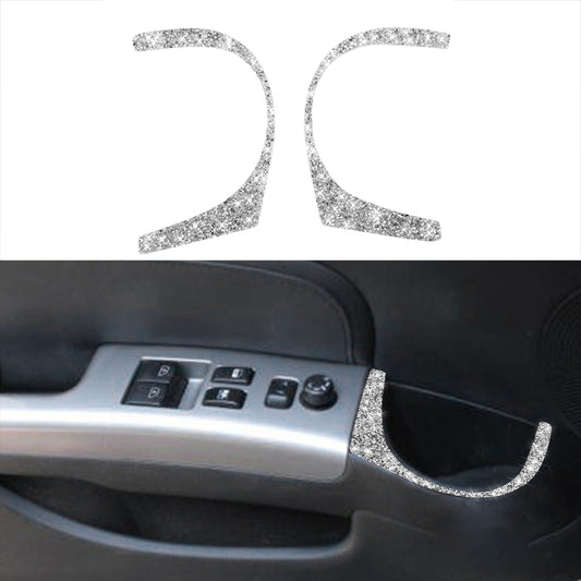 For Nissan 350Z 2006-2009 Car Door Water Cup Hole Diamond Sticker,Left and Right Drive Universal by buy2fix