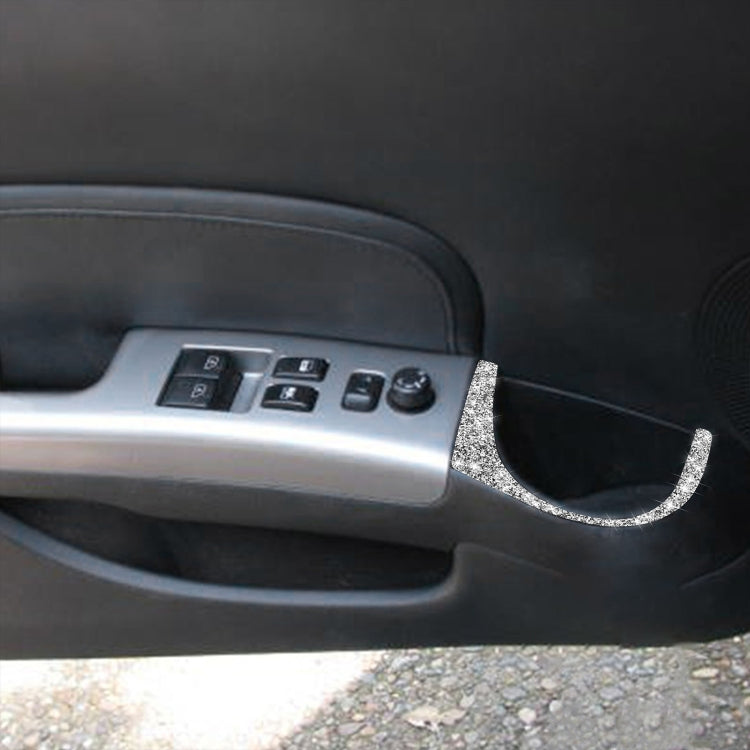 For Nissan 350Z 2006-2009 Car Door Water Cup Hole Diamond Sticker,Left and Right Drive Universal by buy2fix