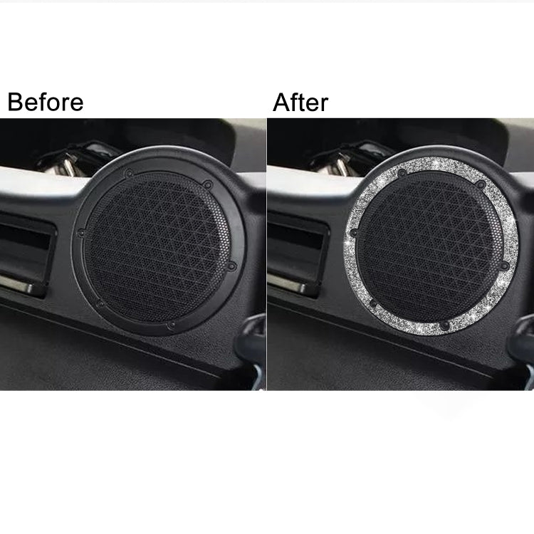 For Nissan 350Z 2006-2009 Car Rear Speaker Surround Diamond Sticker,Left and Right Drive Universal by buy2fix