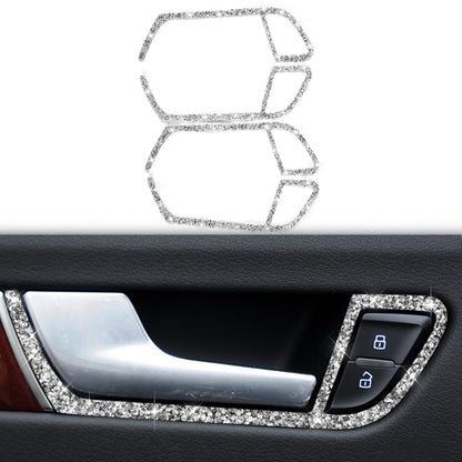 For Audi A4 / A5 / Q5 Car Door Inner Handle Frame Diamond Decoration Sticker, Left and Right Drive by buy2fix