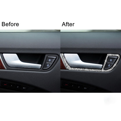 For Audi A4 / A5 / Q5 Car Door Inner Handle Frame Diamond Decoration Sticker, Left and Right Drive by buy2fix