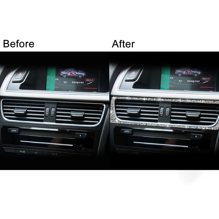 For Audi A4 / A5 / Q5 Car Air Conditioning Air Outlet Frame Diamond Decoration Sticker, Right Drive by buy2fix