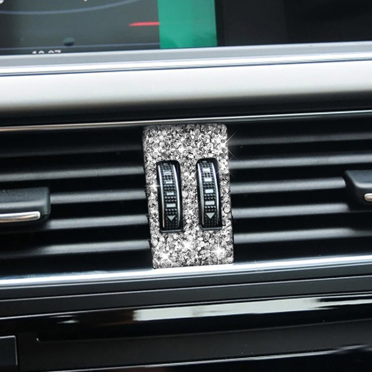 For Audi A4 / A5 / Q5 Car Air Conditioner Air Outlet Knob Diamond Decoration Sticker, Left and Right Drive by buy2fix