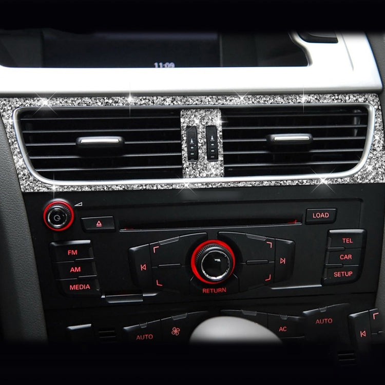 For Audi A4 / A5 / Q5 2pcs Car Air Conditioner Outlet Diamond Decoration Sticker, Left Drive by buy2fix