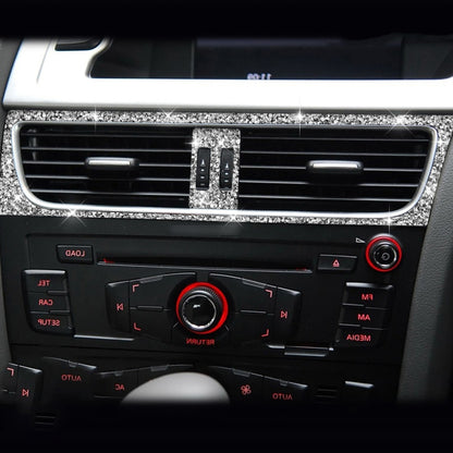 For Audi A4 / A5 / Q5 2pcs Car Air Conditioner Outlet Diamond Decoration Sticker, Right Drive by buy2fix