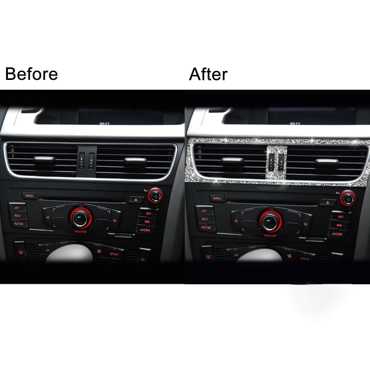 For Audi A4 / A5 / Q5 2pcs Car Air Conditioner Outlet Diamond Decoration Sticker, Right Drive by buy2fix