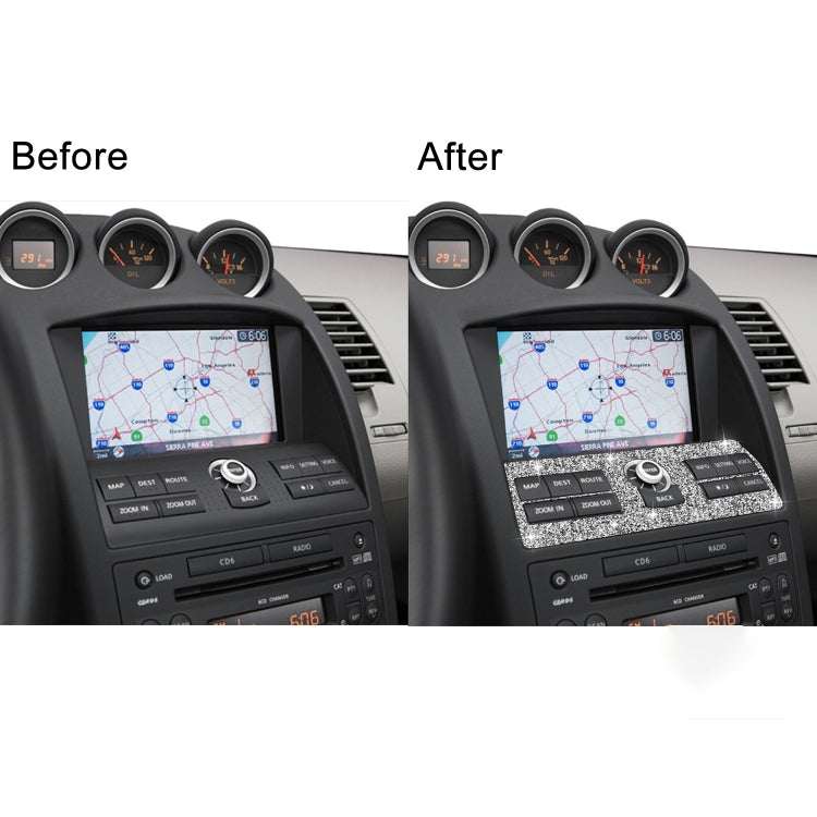 For Nissan 350Z 2006-2009 Car Navigation System Control Diamond Sticker,Left and Right Drive Universal by buy2fix