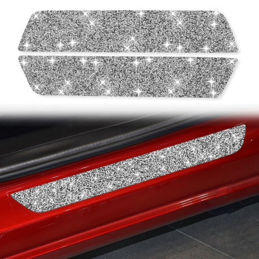 For Tesla Model 3 Car Rear Door Sill Strip Diamond Sticker,Left and Right Drive Universal by buy2fix