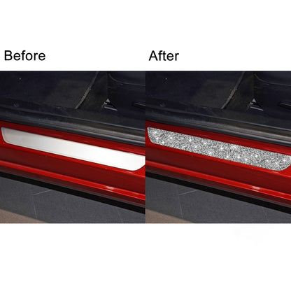 For Tesla Model 3 Car Rear Door Sill Strip Diamond Sticker,Left and Right Drive Universal by buy2fix