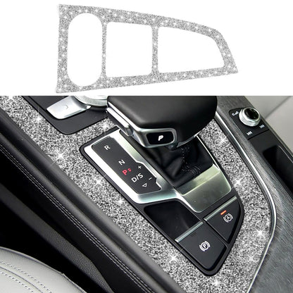 For Audi A4L / A5 2017-2019 Car Large Gear Panel Diamond Decoration Sticker, Left Drive by buy2fix