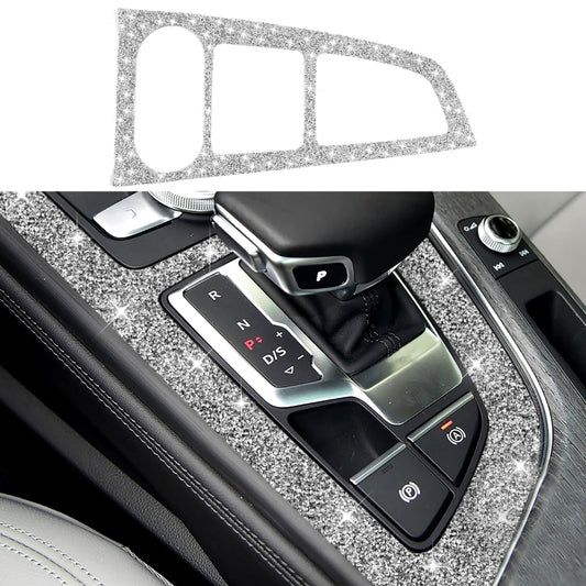 For Audi A4L / A5 2017-2019 Car Large Gear Panel Diamond Decoration Sticker, Left Drive by buy2fix