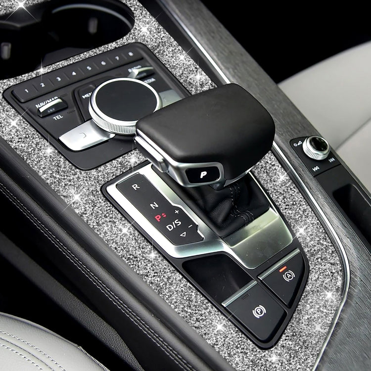 For Audi A4L / A5 2017-2019 Car Large Gear Panel Diamond Decoration Sticker, Left Drive by buy2fix