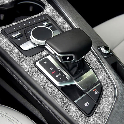 For Audi A4L / A5 2017-2019 Car Large Gear Panel Diamond Decoration Sticker, Left Drive by buy2fix