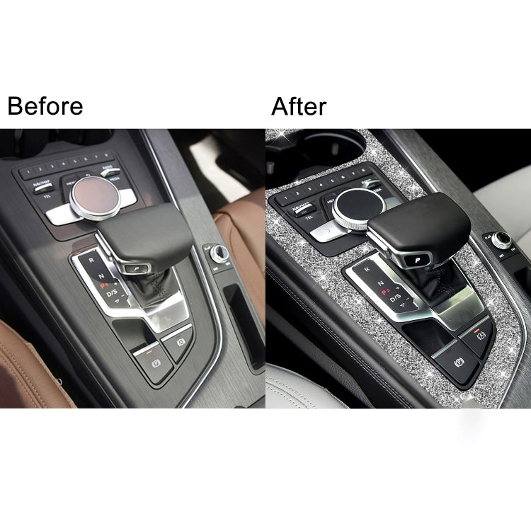 For Audi A4L / A5 2017-2019 Car Large Gear Panel Diamond Decoration Sticker, Left Drive by buy2fix