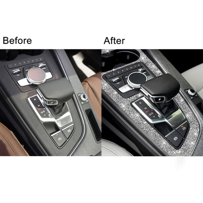 For Audi A4L / A5 2017-2019 Car Large Gear Panel Diamond Decoration Sticker, Left Drive by buy2fix
