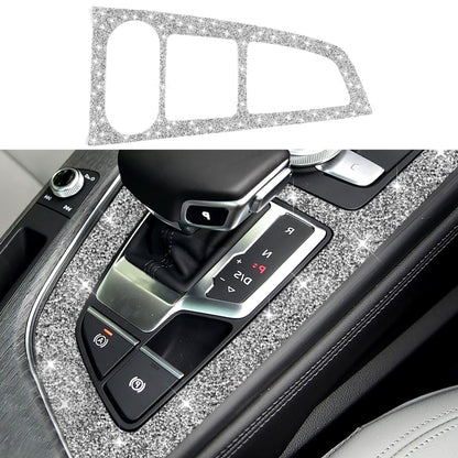 For Audi A4L / A5 2017-2019 Car Large Gear Panel Diamond Decoration Sticker, Right Drive by buy2fix