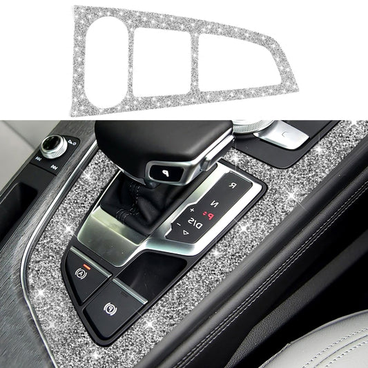 For Audi A4L / A5 2017-2019 Car Large Gear Panel Diamond Decoration Sticker, Right Drive by buy2fix