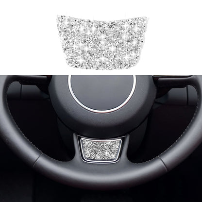 For Audi A4L / A6L / A3 Car Steering Wheel Logo Diamond Decoration Sticker, Left and Right Drive by buy2fix