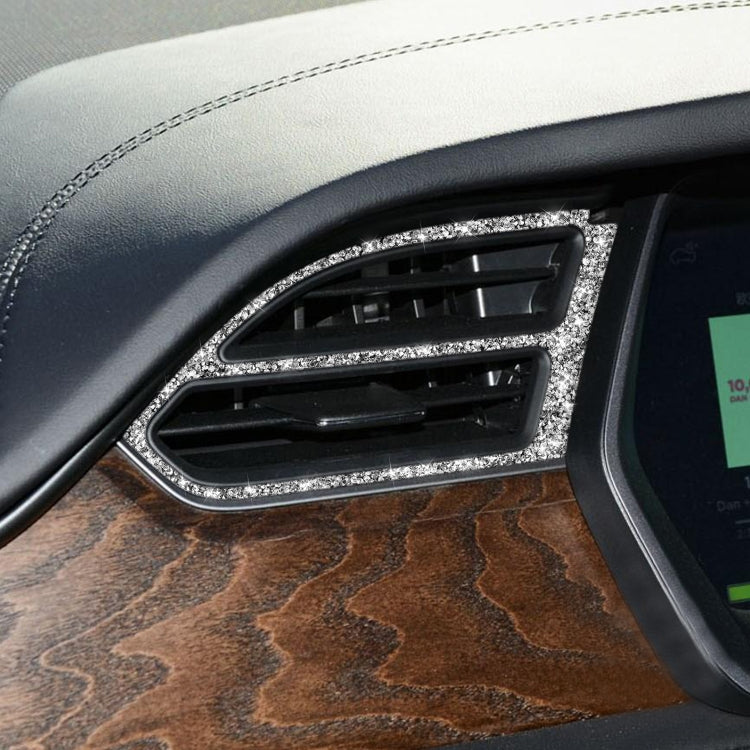 For Tesla Model X Car Central Control Instrument Air Outlet Diamond Sticker, Left Drive by buy2fix