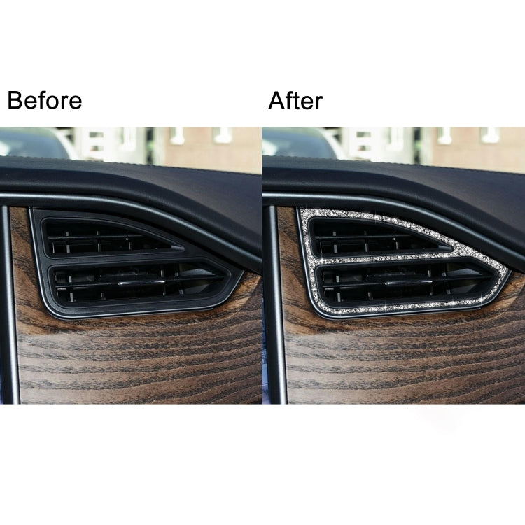 For Tesla Model X Car Central Control Instrument Air Outlet Diamond Sticker, Left Drive by buy2fix
