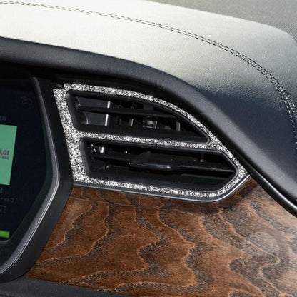 For Tesla Model X Car Central Control Instrument Air Outlet Diamond Sticker, Right Drive by buy2fix
