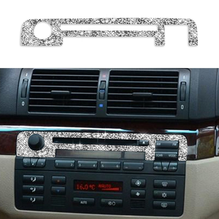 For BMW Series 3 E46 1998-2005 Car Center Control Panel Upper Diamond Decoration Sticker, Left and Right Drive by buy2fix