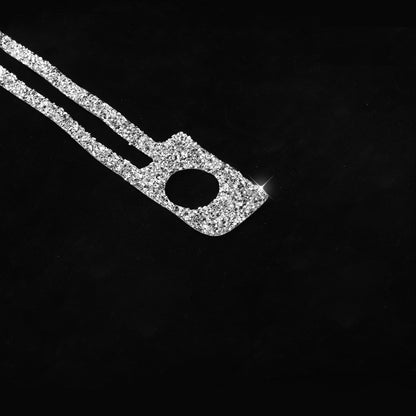 For BMW Series 3 E46 1998-2005 Car Center Control Panel Upper Diamond Decoration Sticker, Left and Right Drive by buy2fix