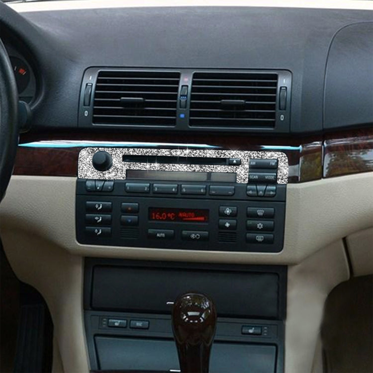 For BMW Series 3 E46 1998-2005 Car Center Control Panel Upper Diamond Decoration Sticker, Left and Right Drive by buy2fix