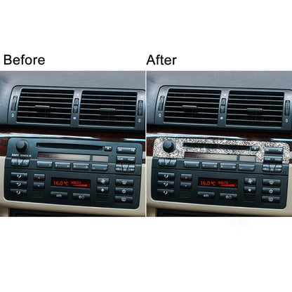 For BMW Series 3 E46 1998-2005 Car Center Control Panel Upper Diamond Decoration Sticker, Left and Right Drive by buy2fix