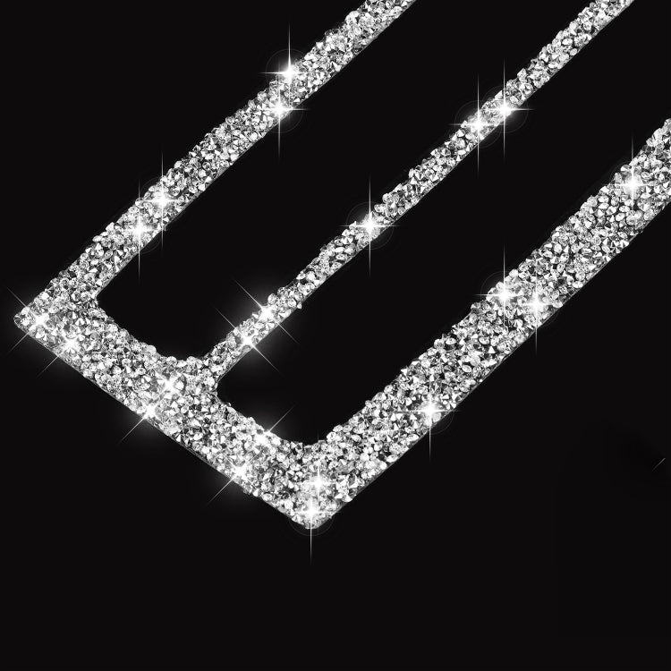 For Tesla Model X Car Rear Air Outlet Panel Diamond Sticker,Left and Right Drive Universal by buy2fix