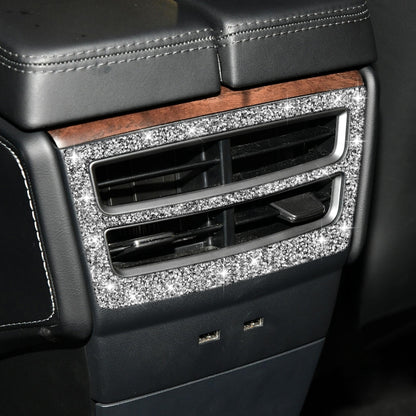 For Tesla Model X Car Rear Air Outlet Panel Diamond Sticker,Left and Right Drive Universal by buy2fix