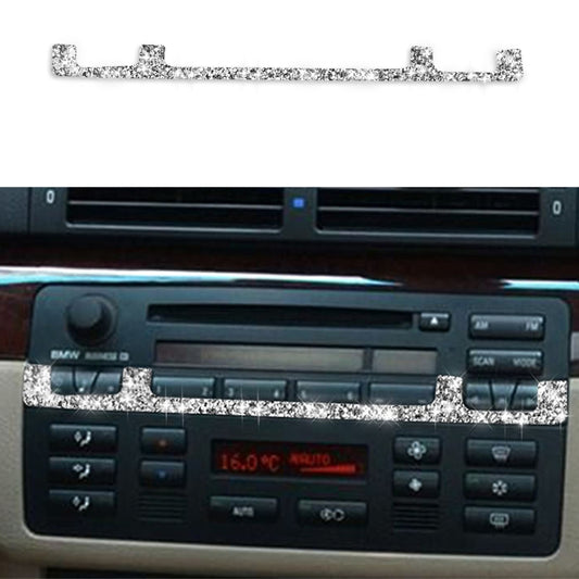 For BMW Series 3 E46 1998-2005 Car Center Control Panel Middle Diamond Decoration Sticker, Left and Right Drive by buy2fix