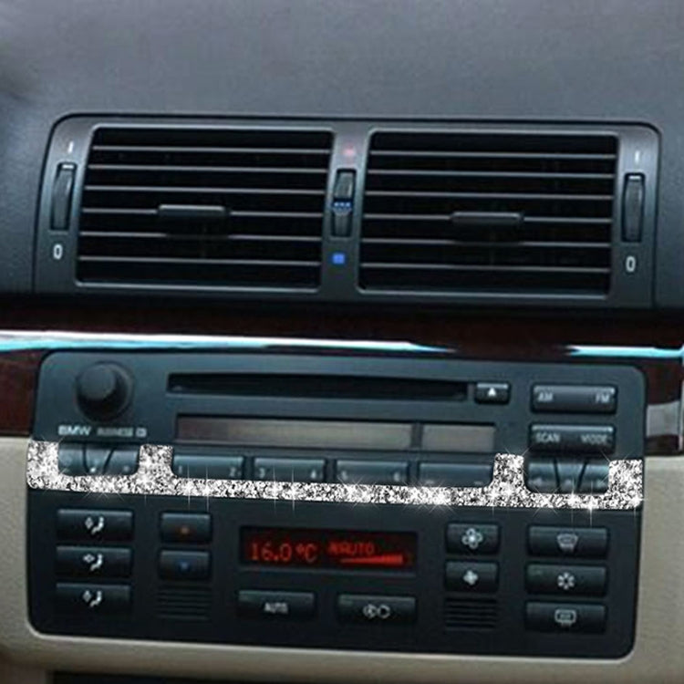 For BMW Series 3 E46 1998-2005 Car Center Control Panel Middle Diamond Decoration Sticker, Left and Right Drive by buy2fix