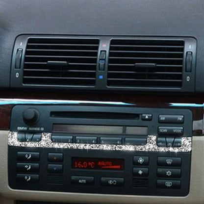 For BMW Series 3 E46 1998-2005 Car Center Control Panel Middle Diamond Decoration Sticker, Left and Right Drive by buy2fix