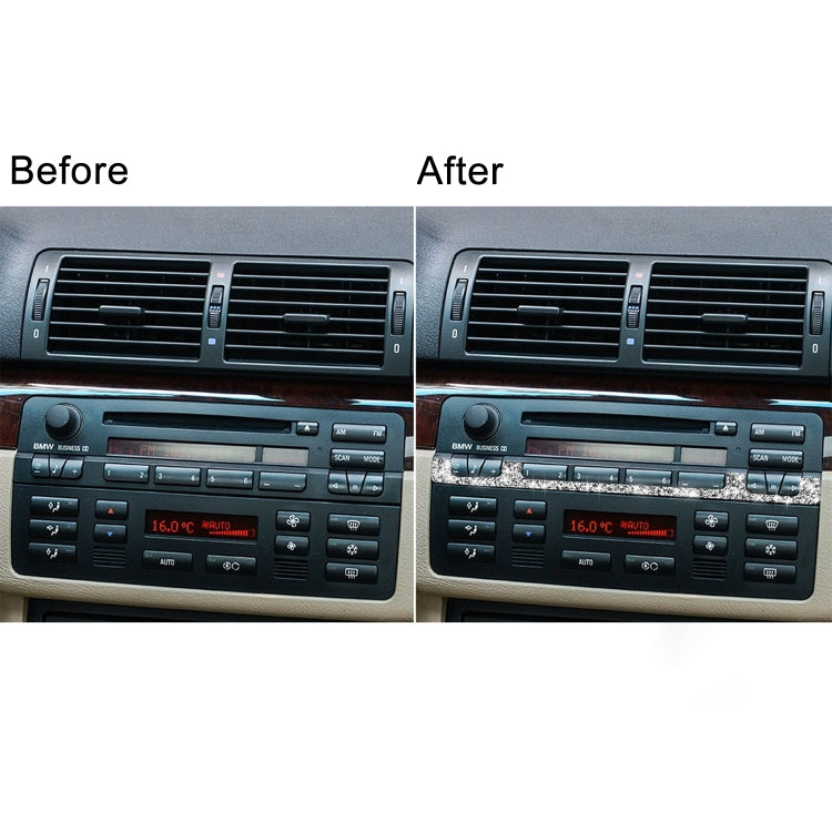 For BMW Series 3 E46 1998-2005 Car Center Control Panel Middle Diamond Decoration Sticker, Left and Right Drive by buy2fix