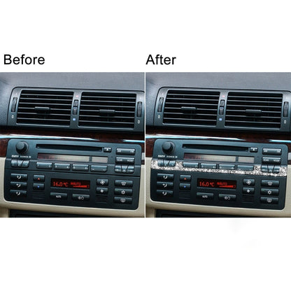 For BMW Series 3 E46 1998-2005 Car Center Control Panel Middle Diamond Decoration Sticker, Left and Right Drive by buy2fix