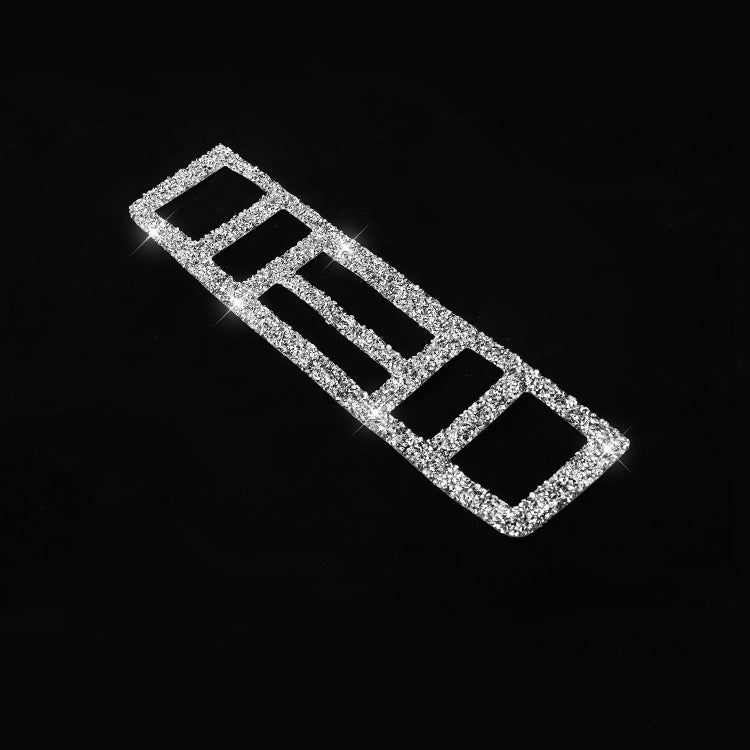 For BMW Series 3 E46 1998-2005 Car Center Control Panel Lower Diamond Decoration Sticker, Left and Right Drive by buy2fix