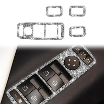 For Tesla Model X Car Window Lift Panel Diamond Sticker,Left and Right Drive Universal by buy2fix