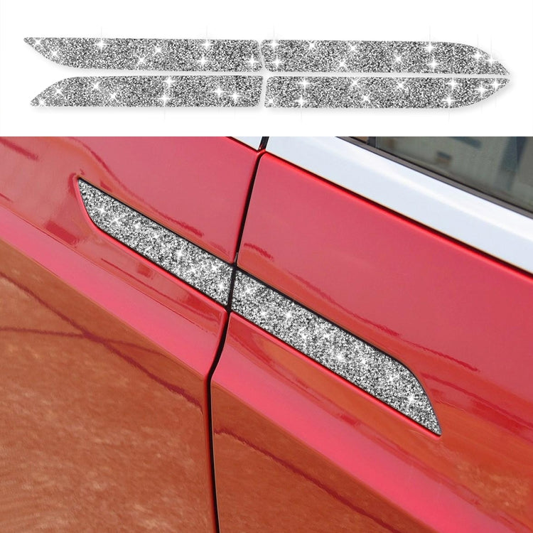 For Tesla Model X Car Exterior Door Handle Panel Diamond Sticker,Left and Right Drive Universal by buy2fix