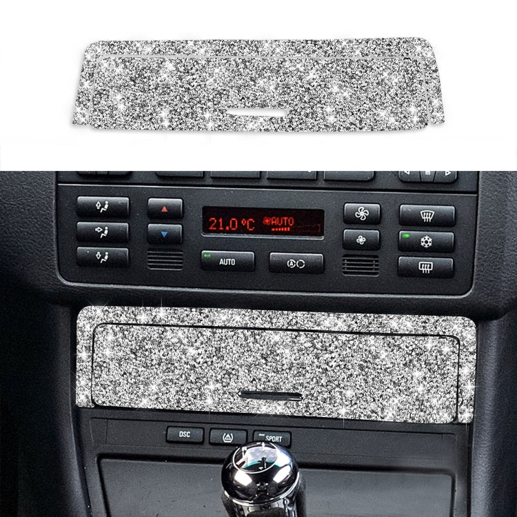 For BMW Series 3 E46 1998-2005 Car Gear Button Frame Diamond Decoration Sticker, Left Drive by buy2fix