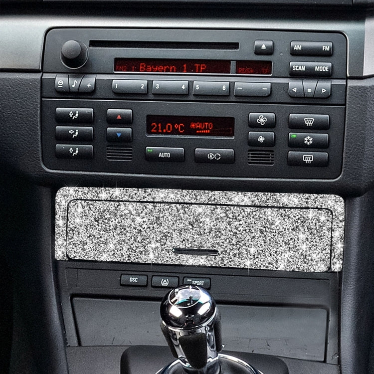 For BMW Series 3 E46 1998-2005 Car Gear Button Frame Diamond Decoration Sticker, Left Drive by buy2fix